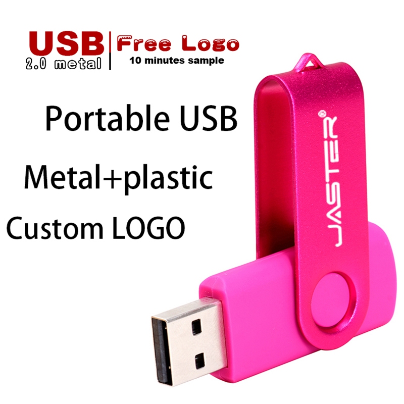 JASTER USB 2.0 64GB ไดรฟ์ปากกาพลาสติกส่วนบุคคล 32GB สิบนาทีในการผลิตตัวอย่าง USB Stick 16GB หน่วยความจำแกะสลักด้วยเลเซอร์ 8GB Pendrive ของขวัญสร้างสรรค์ 4GB