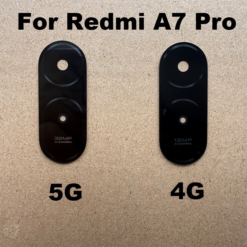 ใหม่สําหรับ Xiaomi Redmi A7 Pro 4G 5G เลนส์กล้องด้านหลังกระจกกล้องด้านหลังกาวสติกเกอร์กาวReplacemen