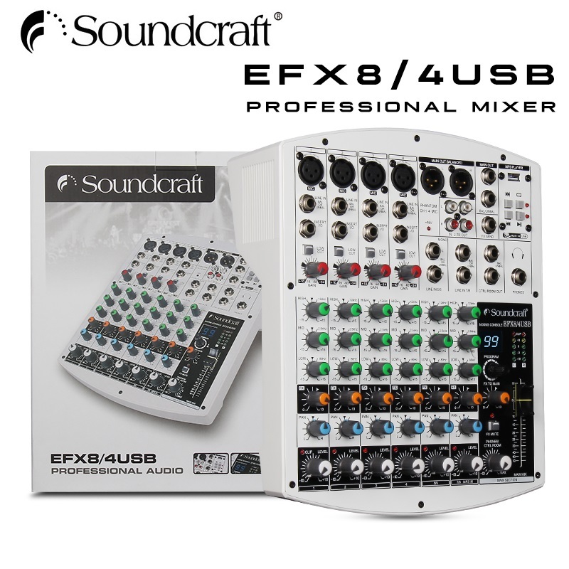 Soundcraft MIXER EFX8/4USB Professional Audio MIXER, ไมโครโฟนเครื่องขยายเสียงด้านหน้า, การดําเนินการ