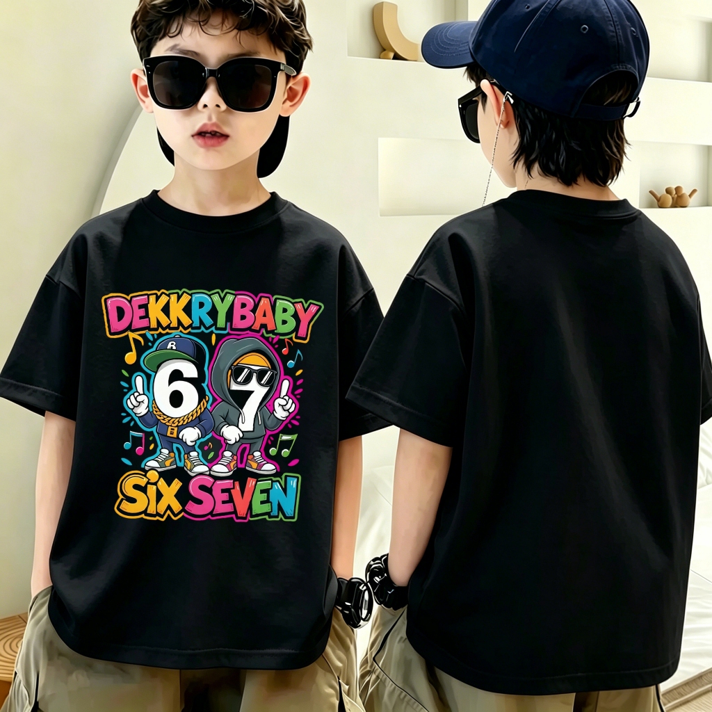 【พร้อมส่ง】Dekkry Baby ลายพิมพ์สไตล์เท่สุดคูล ฤดูร้อน เสื้อยืดเด็กผู้ชายแฟชั่นน่ารัก แมตช์ง่าย สวมใส่สบาย เสื้อแขนสั้นเด็ก YG5553