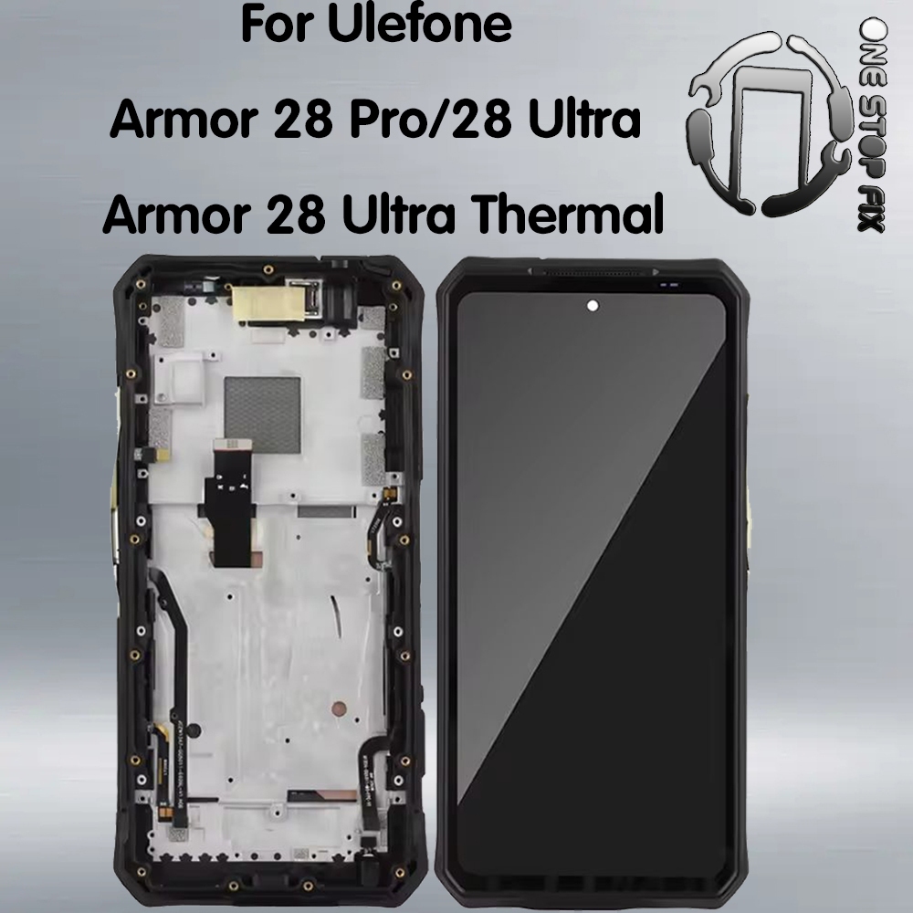 สําหรับ Ulefone Armor 28 Pro/28 Ultra/28 Ultra Thermal จอแสดงผล LCD หน้าจอสัมผัสแผง digitizer กรอบ