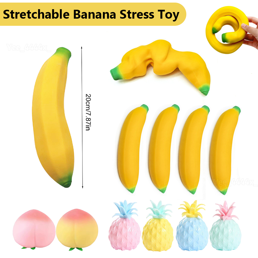 20 ซม.Squishy กล้วยของเล่นยืดกล้วยความเครียดบรรเทา Fidget ของเล่นสําหรับผู้ใหญ่วัยรุ่นเด็กของขวัญสําหรับวันเกิดคริสต์มาส noath