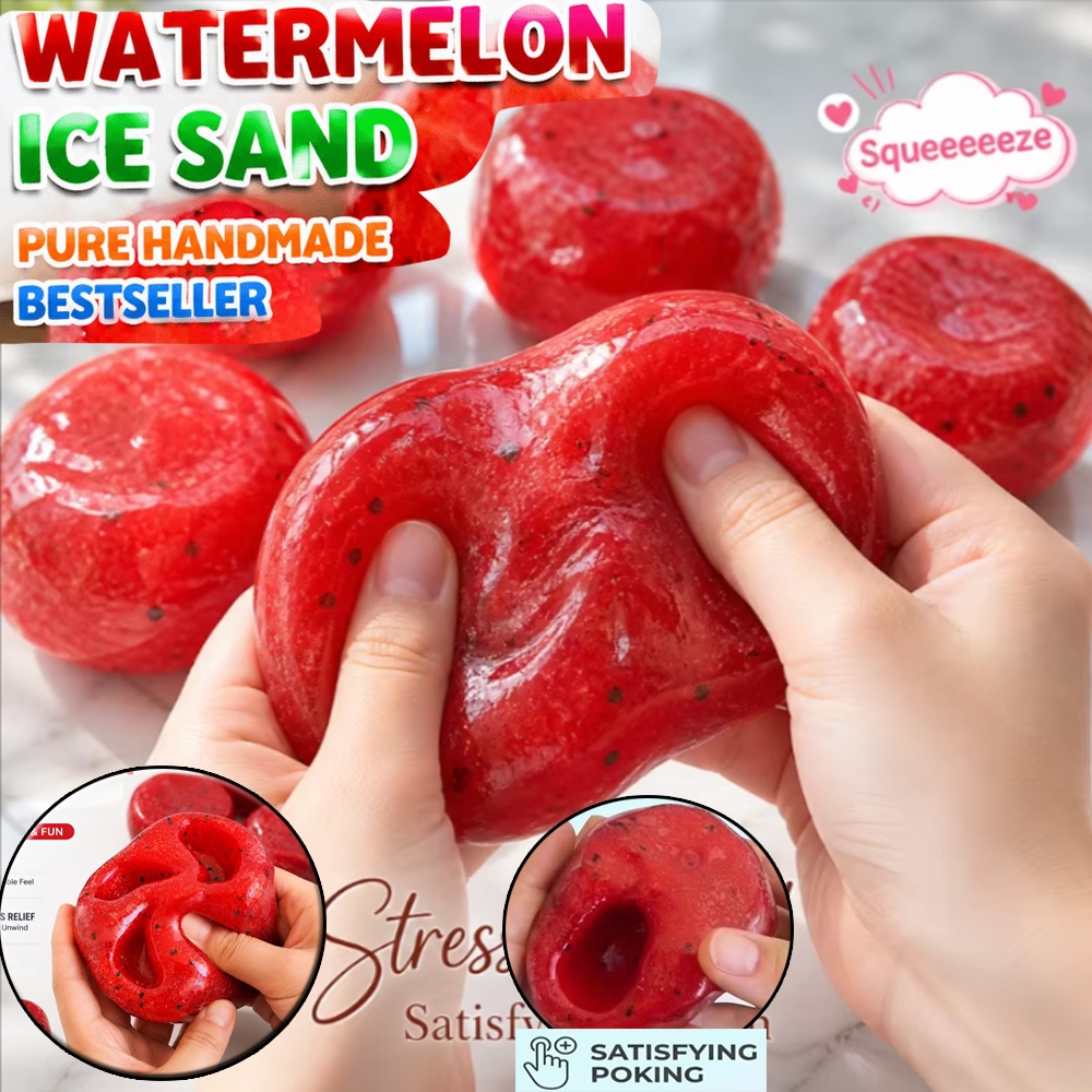 2 ชิ้น Handmade แตงโม Slushy Squishy ของเล่นนุ่มช้า Rebound ความเครียดบรรเทาบีบของเล่นผลไม้ที่สมจริงจําลองรุ่นผู้ใหญ่ของขวัญ