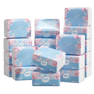 【16ห่อ】BOTARE SAKURA ทิชชู่ดึงหน้ากว้าง 5ply หนาพิเศษ 400 แผ่น แถมฟรี! ที่แขวนถุงพลาสติก