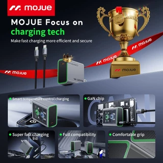 MOJUE【TIS】GaNซุปเปอร์ชาร์จเจอร์ 120W รองรับโปรโตคอลการชาร์จเร็วสำหรับโทรศัพท์มือถือทุกแบรนด์และแล็ปท็อป