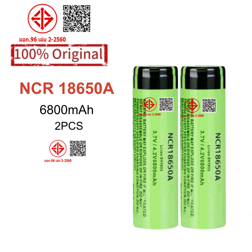 Panasonic 18650 NCR18650A 3.7V 6800mAh discharge 20A แบตเตอรี่ลิเธียมแบบชาร์จไฟได้สําหรับไฟฉายพัดลม