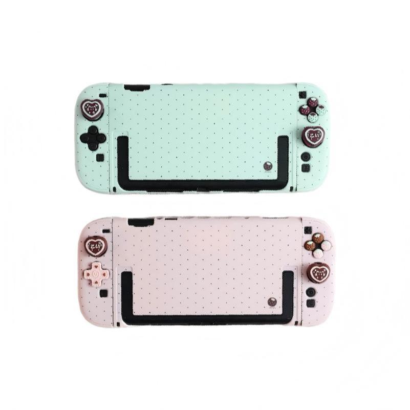 IINE Switch 2 เคสและปุ่มลายจุดย้อนยุคและชุดสติ๊กเกอร์ / เปลือกแข็ง/แม่นยํา Fit/dockable