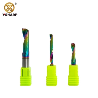Vsharp ดอกกัดมิลลิ่ง อลูมิเนียม CNC 4 5 6 มม. DLC 1F