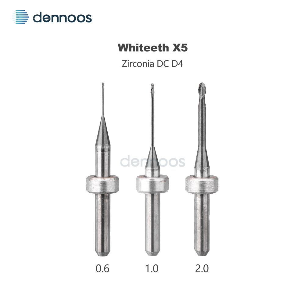 Whiteeth X5 Zirconia DC Milling Burs สําหรับบด Zirconia/PMMA