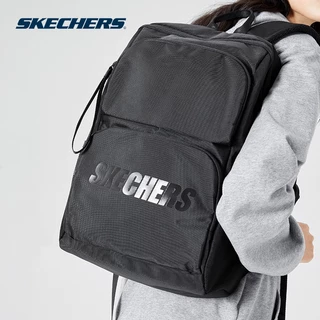 Skechers กระเป๋าเป้สีดำ กระเป๋าคอมพิวเตอร์ กระเป๋านักเรียน กันน้ำทนทาน - L320U196
