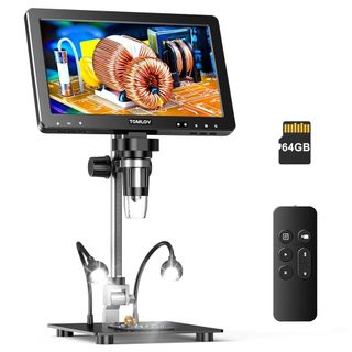[PH Stock] TOMLOV Rechargeable DM9 Max 10.1" HD IPS HDMI 1500X 20MP LCD Coin Soldering Digital Microscope