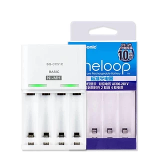 Eneloop แบตเตอรี่ชาร์จ AA และ AAA 1.2V Ni-MH แบตเตอรี่พร้อม BQ-CC51C เครื่องชาร์จแบตเตอรี่