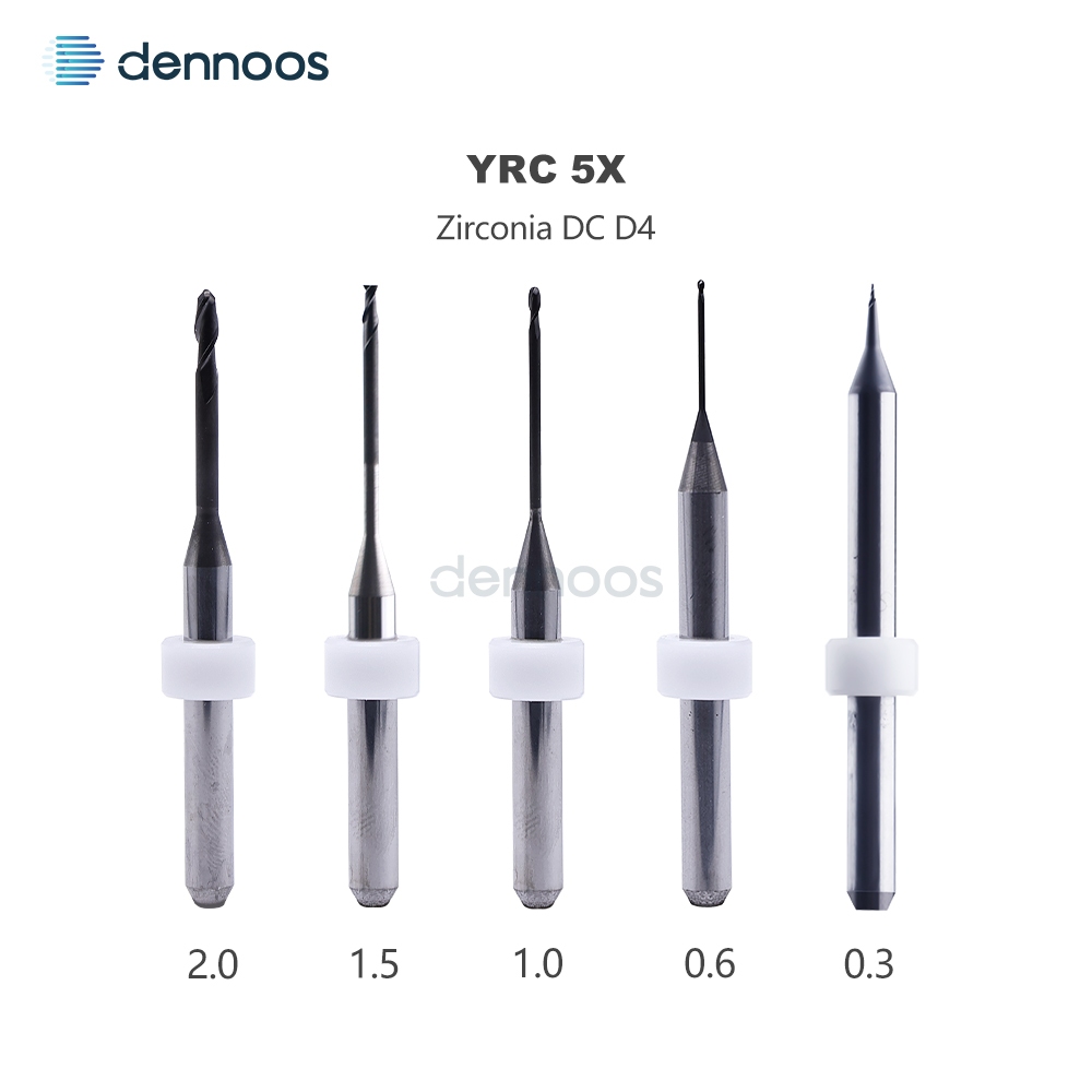 YRC 5X/YRC 6X/YRC 8PRO Milling Burs สําหรับบด Zirconia/PMMA/Lithium Disilicate