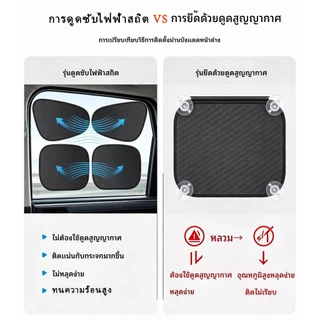 SEAMETAL ม่านบังแดดรถยนต์ ป้องกันรังสียูวี บังแดดรถยนต์ ลดอุณหภูมิภายในรถ ดูดซับความร้อน ใช้ได้ทุกฤดู/กัน UV แม้ในวันฝนตก