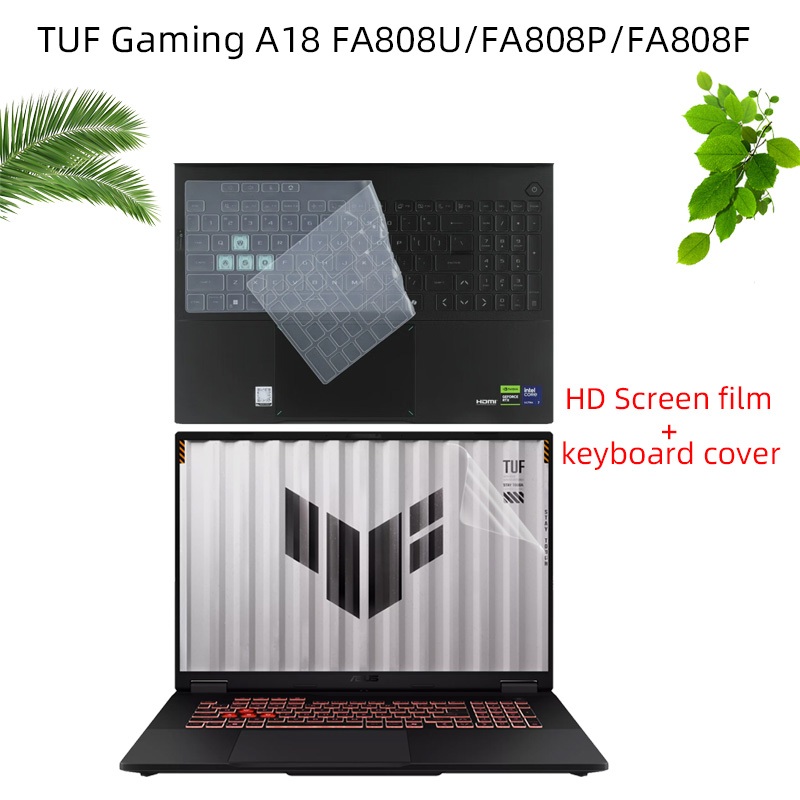 เหมาะสําหรับ 18 นิ้ว ASUS TUF Gaming A18 FA808U FA808P FA808F แล็ปท็อปหน้าจอป้องกันฟิล์มคีย์บอร์ดฟิล