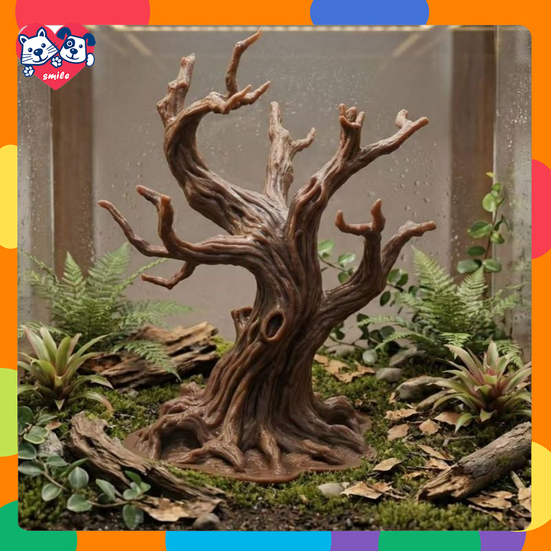 จําลองต้นไม้โบราณถังปลา Aquarium ภูมิทัศน์ปลากุ้ง Hiding House สัตว์เลี้ยงปีนเขาศิลปะ Conception Retro อินเทรนด์เล่นตกแต่ง Orna