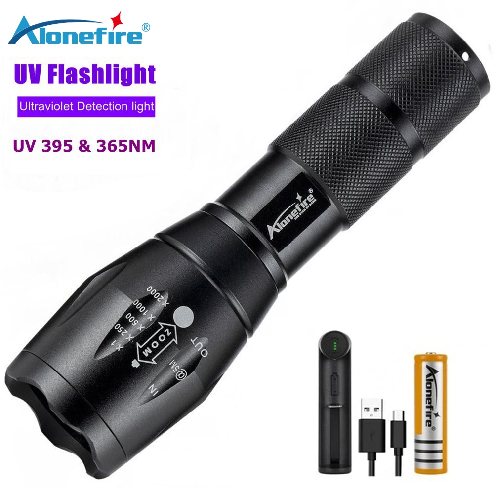 Alonefire G700 UV Light ซูมไฟฉาย Led 365 & 395NM สําหรับโคมไฟตรวจจับปัสสาวะสัตว์เลี้ยง
