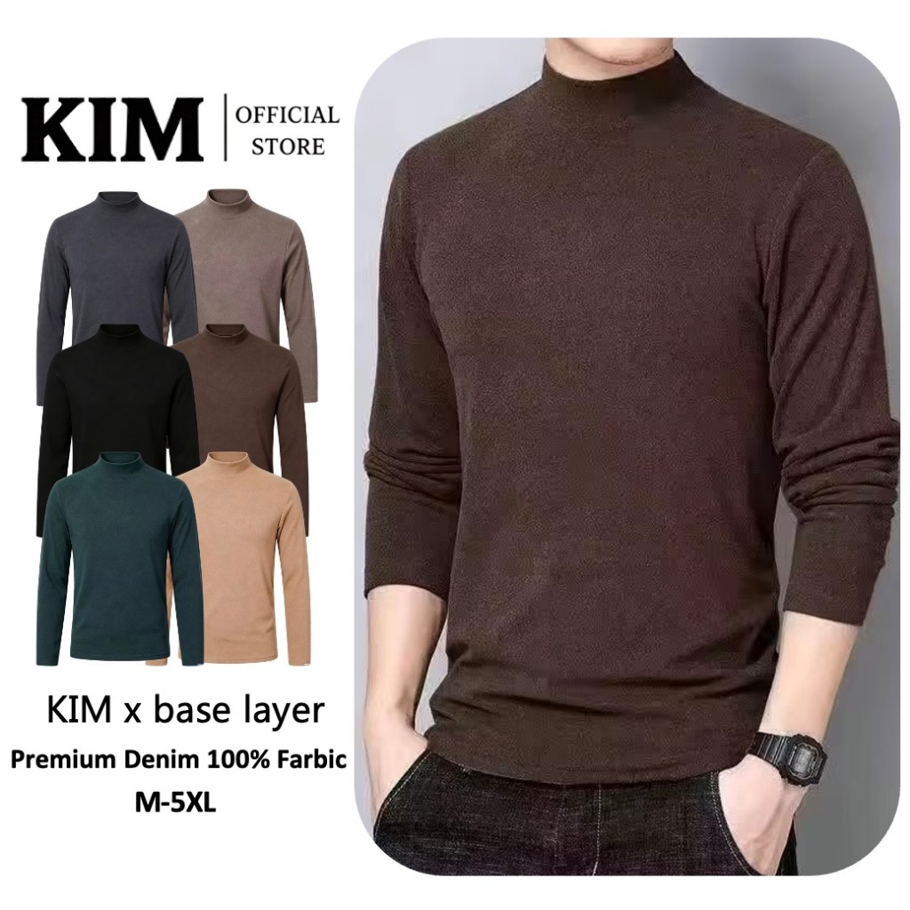 เสื้อกันหนาวแขนยาว คอเต่า ผ้ากํามะหยี่ แบบหนา ให้ความอบอุ่น แฟชั่นฤดูใบไม้ร่วง และฤดูหนาว สําหรับผู้ชาย