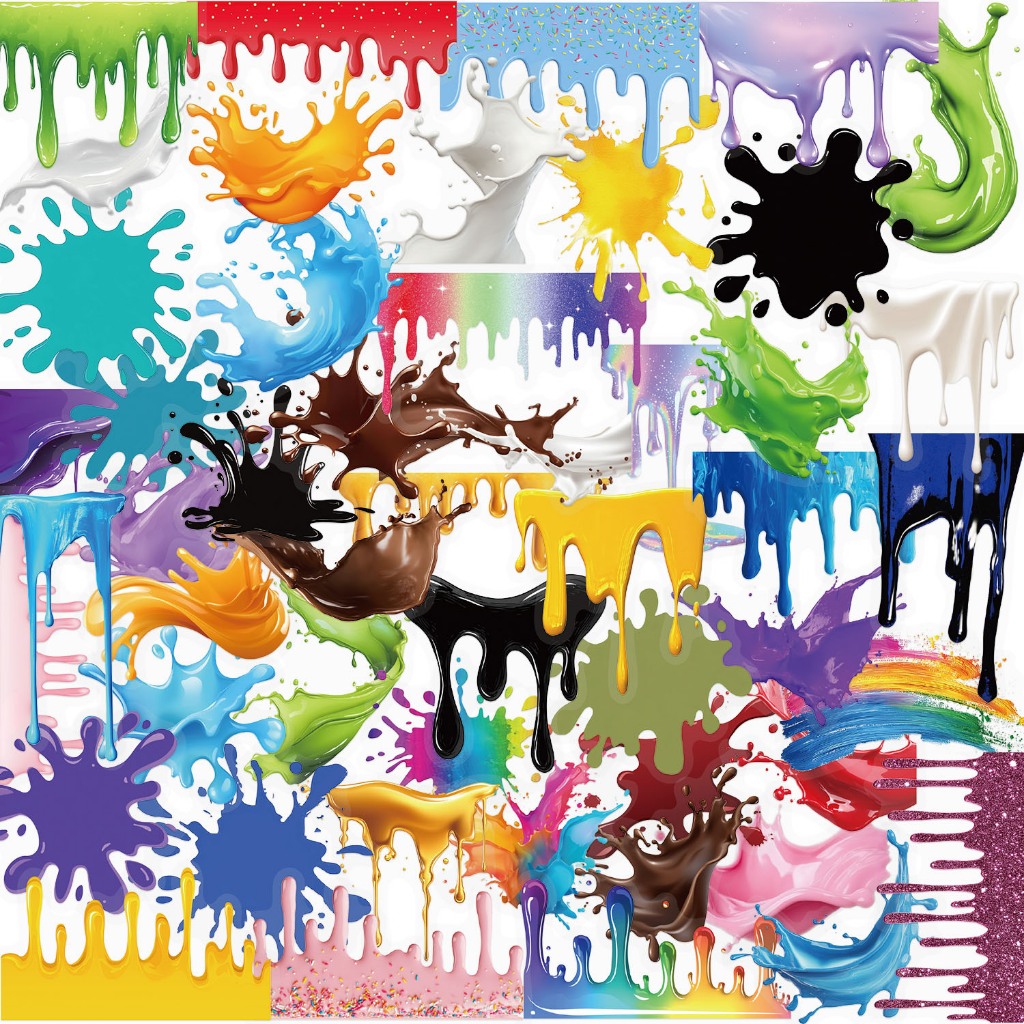 50PCS PET ใสหยดสติกเกอร์สี DIY โทรศัพท์แล็ปท็อปโน้ตบุ๊คสมุดภาพไดอารี่ Decals