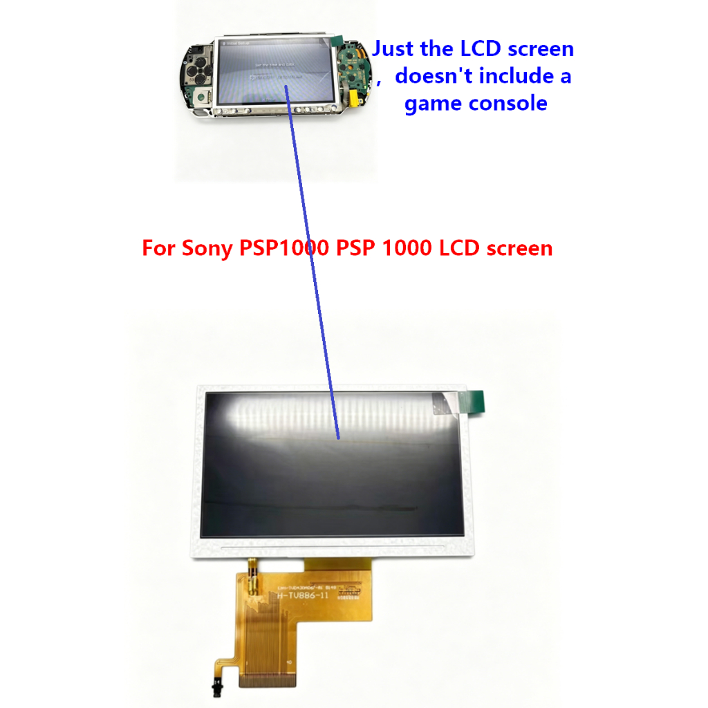 ยี่ห้อใหม่เปลี่ยนหน้าจอ LCD สําหรับ Sony PSP1000 PSP 1000 หน้าจอ LCD