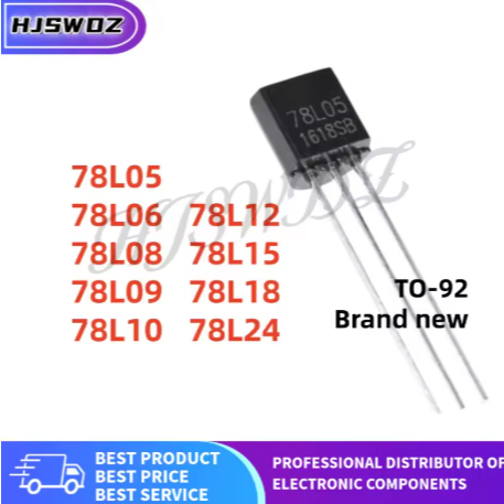 10PCS ใหม่ 78L24 78L12 78L08 78L15 78L10 78L06 78L09 78L18 78L05 TO-92 เครื่องปรับแรงดันไฟฟ้าคุณภาพด