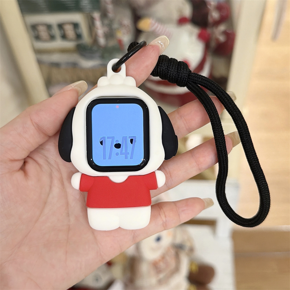 เคสป้องกันซิลิโคน Pom Pom Purin น่ารักเข้ากันได้กับ Apple Watch S11 S10 1 2 3 4 5 6 7 8 9 ultra