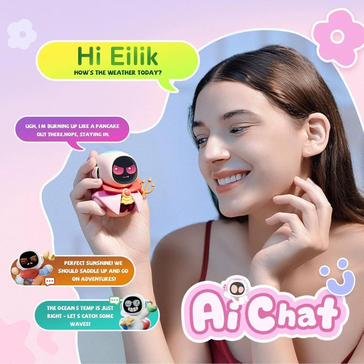 Eili Smart AI Robot Pet ประกอบการแสดงออกการแสดงออกแบบโต้ตอบของขวัญสําหรับเด็กแบบโต้ตอบผลิตภัณฑ์ใหม่ค