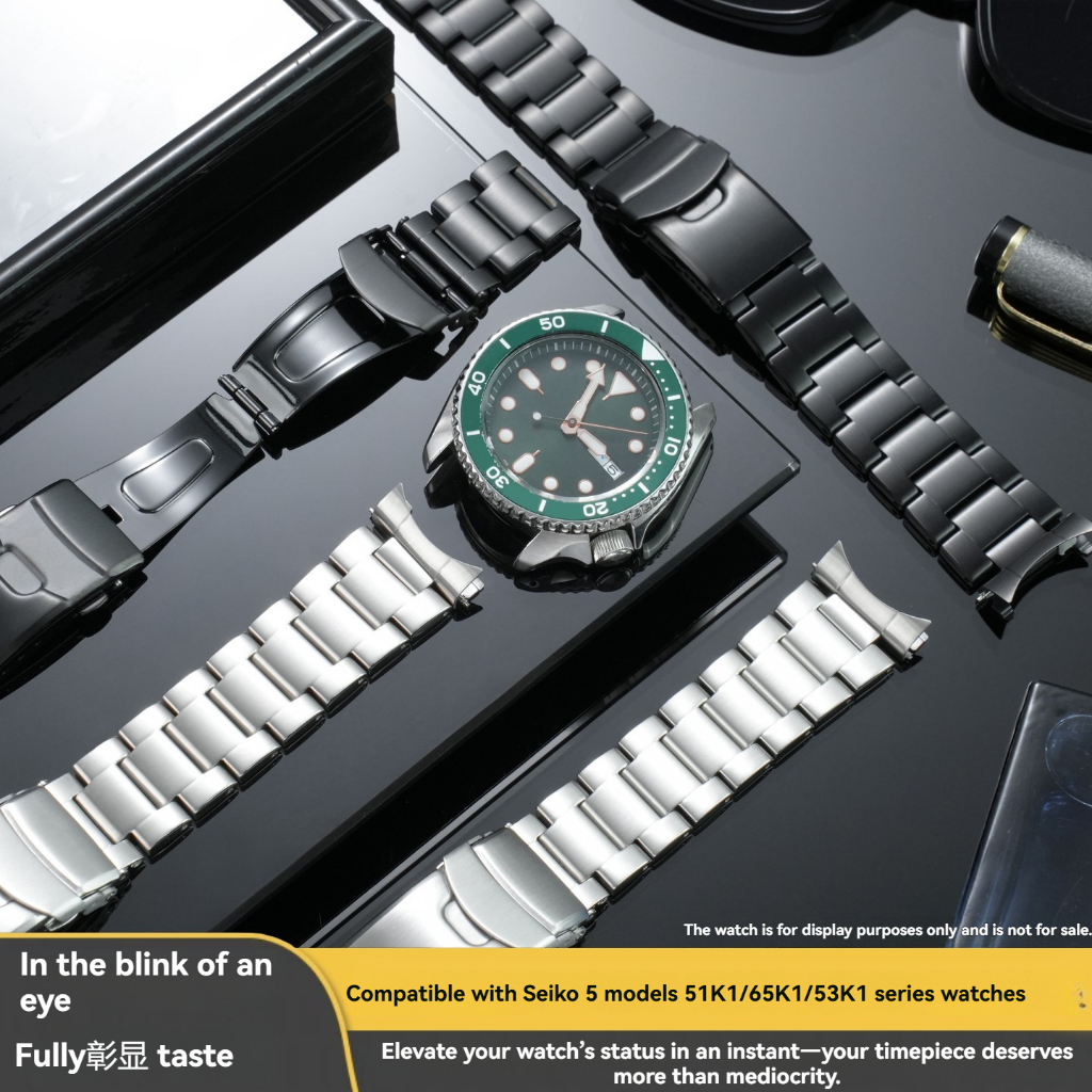 เหมาะสําหรับ Seiko No. 5 Arc สายเหล็ก SKX007 009 SRPD63K1/53K1/55K1 SRPD55 SRPD53 Arc สายนาฬิกาสแตนเ