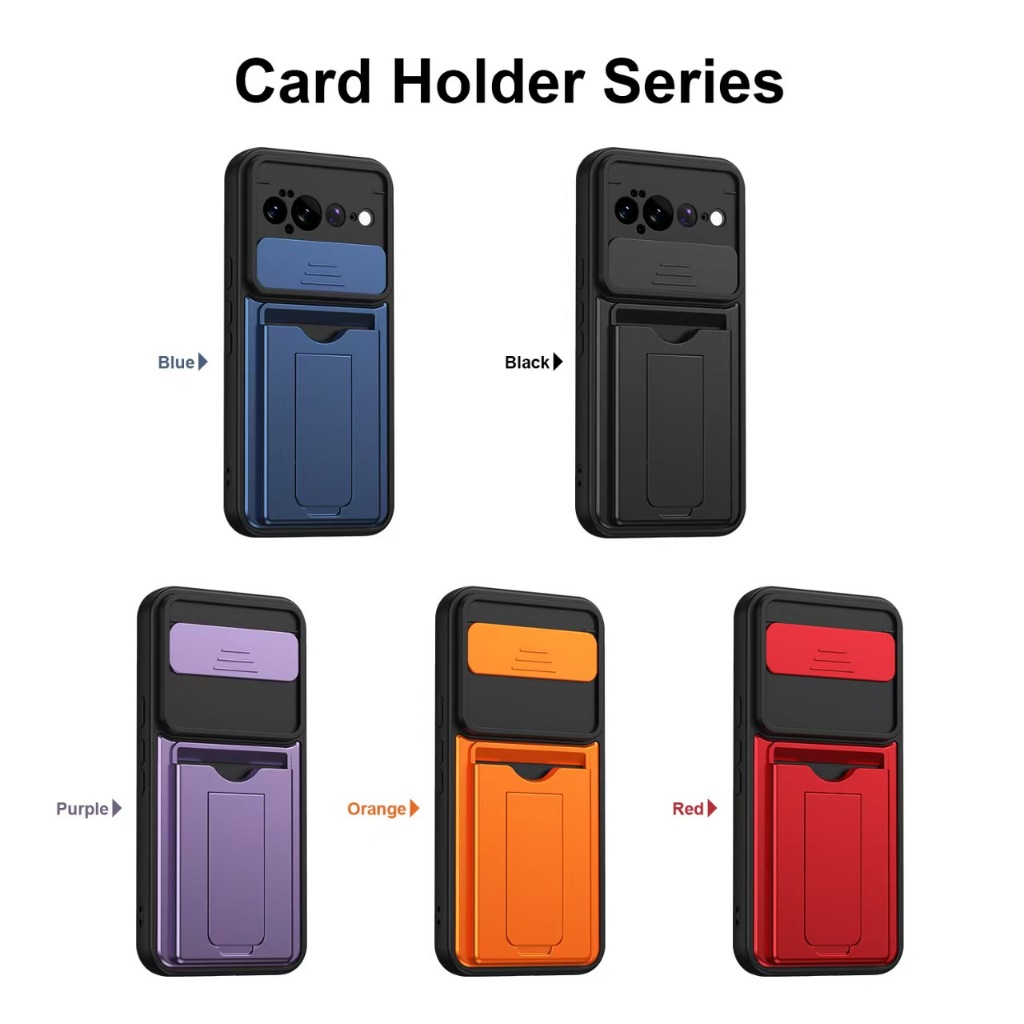 สําหรับ Google Plxel 10 11 Pro XL 10 Pro 11 Pro 10 Pro XL เคสโทรศัพท์เลนส์ push window card holder a