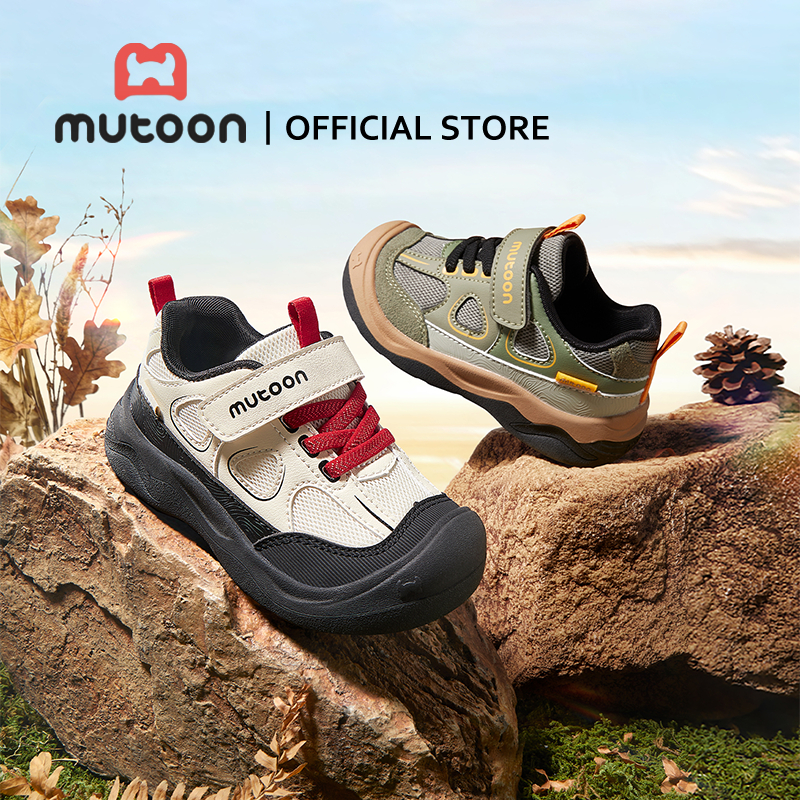 【Mutoon】คอลเลกชันใหม่ฤดูใบไม้ร่วง รองเท้าผจญภัยกลางแจ้ง ตาข่ายระบายอากาศ สำหรับเด็ก