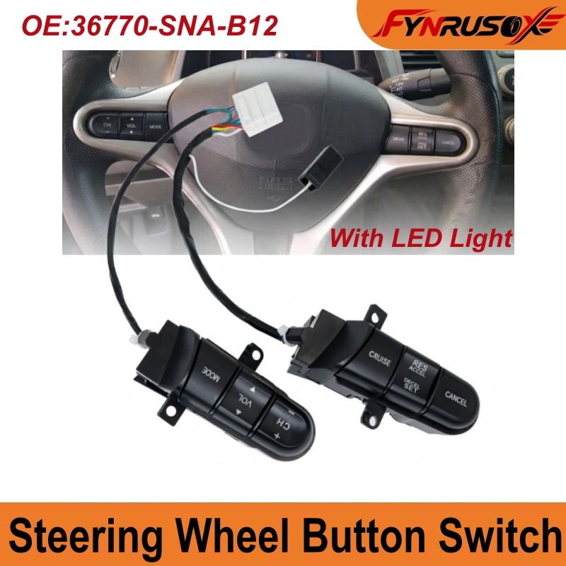 36770-SNA-B12 สวิตช์ปุ่มพวงมาลัยมัลติฟังก์ชั่นสําหรับ Honda Fit/City/Civic