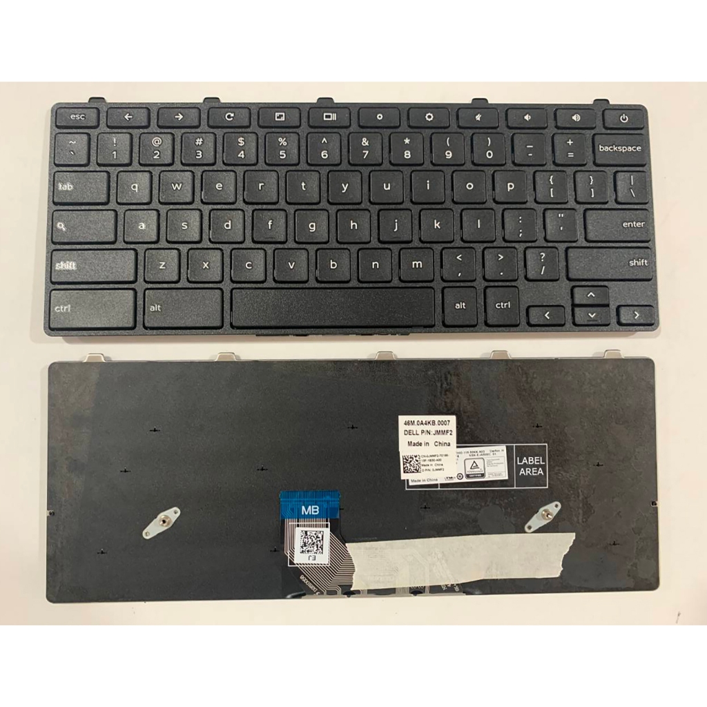 แป้นพิมพ์แล็ปท็อป US สําหรับ Dell Chromebook 11 3180 3189 3380US ไม่มีสีดําเรืองแสง