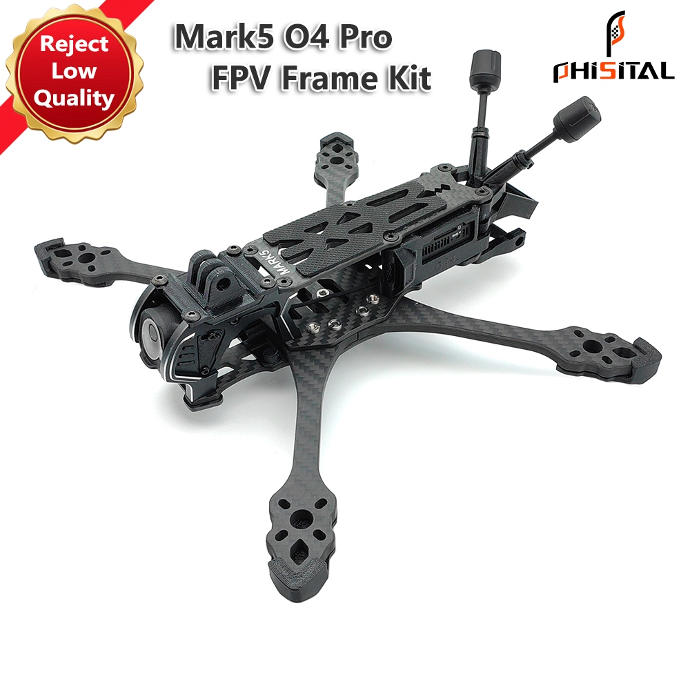 PhiSital Mark5 O4 Pro Frame Kit X/DC Vesion 5 นิ้วคาร์บอนไฟเบอร์รุ่นอะไหล่สําหรับ RC freestyle DIY part