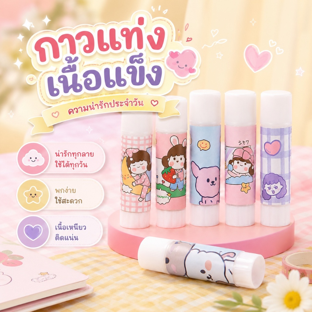 S00074  กาวกาวสองหน้า กาวลาเท็กซ์ กาวปากกา กาวโปร่งใส ฐาน กาวแท่ง กาวแข็ง