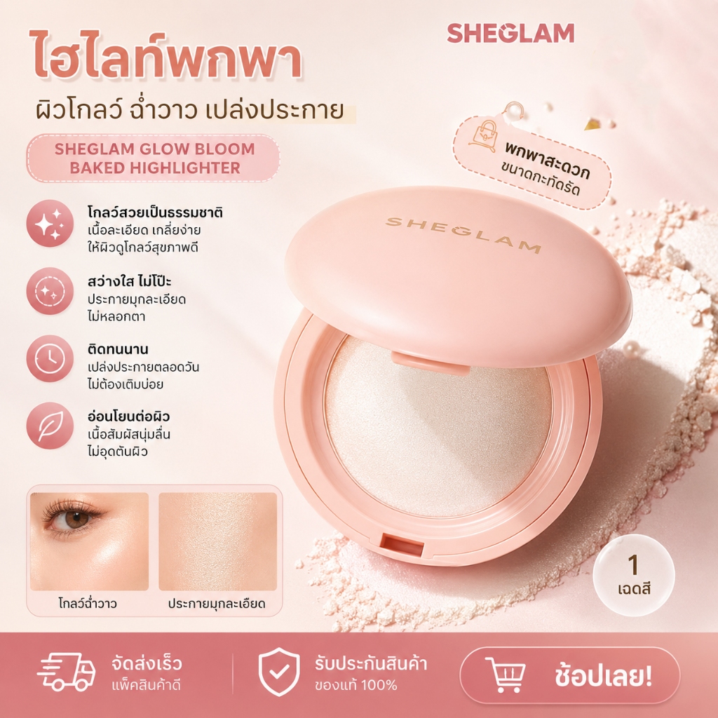 （💰 ช้อปคุ้มกับส่วนลดพิเศษ）Rare Beauty Positive Light Silky Touch Highlighter ของแท้ ชอปไทย