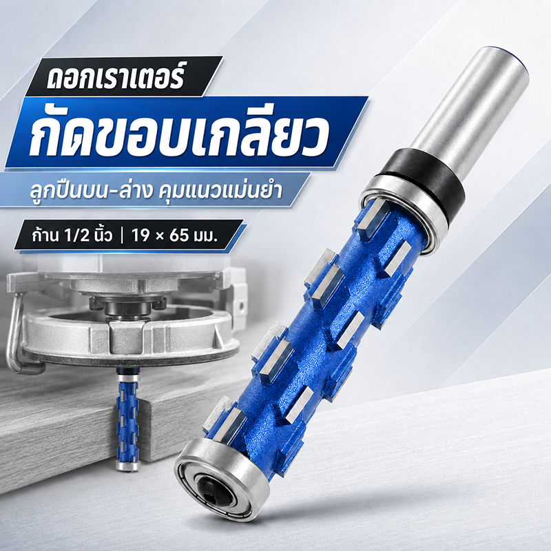 1/2 นิ้ว Shank Flush Trim Router Bit คาร์ไบด์ Flush Trimming Bit แบริ่งคู่เกลียวเครื่องมือตัด
