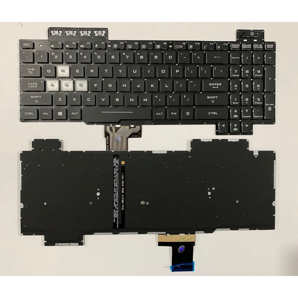 US แป้นพิมพ์แล็ปท็อปสําหรับ ASUS FX505 FX505D FX505DV FX505DY FX505GT FX505G FX505GEUS RGB สีขาว