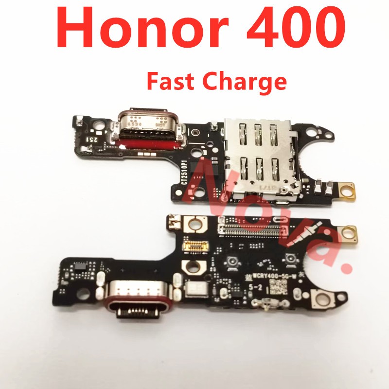 บอร์ดชาร์จเร็วสําหรับ Honor 400 USB Quick Charge Port พร้อมขั้วต่อ IC Flex Cable Dock Part