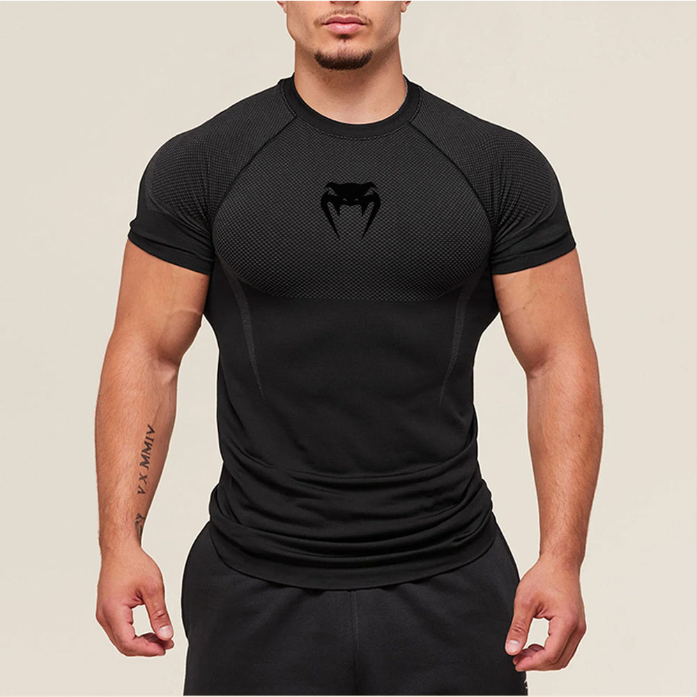 Venum Serpent กราฟิกผู้ชายการบีบอัดแขนสั้นเสื้อยืด Anti รูปที่ 7