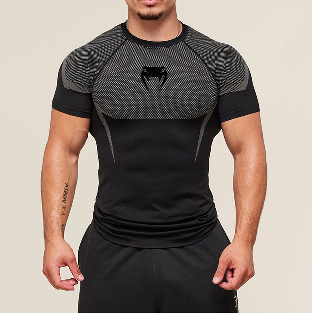 Venum Serpent กราฟิกผู้ชายการบีบอัดแขนสั้นเสื้อยืด Anti รูปที่ 6
