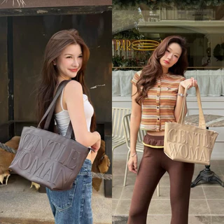 Gentlewoman Daily Shoulder Tote Bag หนังแท้ | กระเป๋าสะพายใหม่ ปิดซิป ของแท้ พร้อมส่ง
