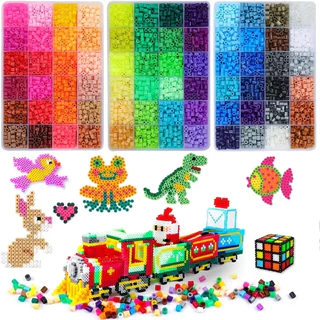 เม็ดบีทรีดร้อน 2.6mm 264สี สำหรับงานพิกเซลอาร์ตและ Pixel Art เม็ดเรียบสม่ำเสมอ ไม่มีครีบ สีแน่น รีดติดง่าย พร้อมอุปกรณ์ DIY สำหรับเด็กและผู้ใหญ่