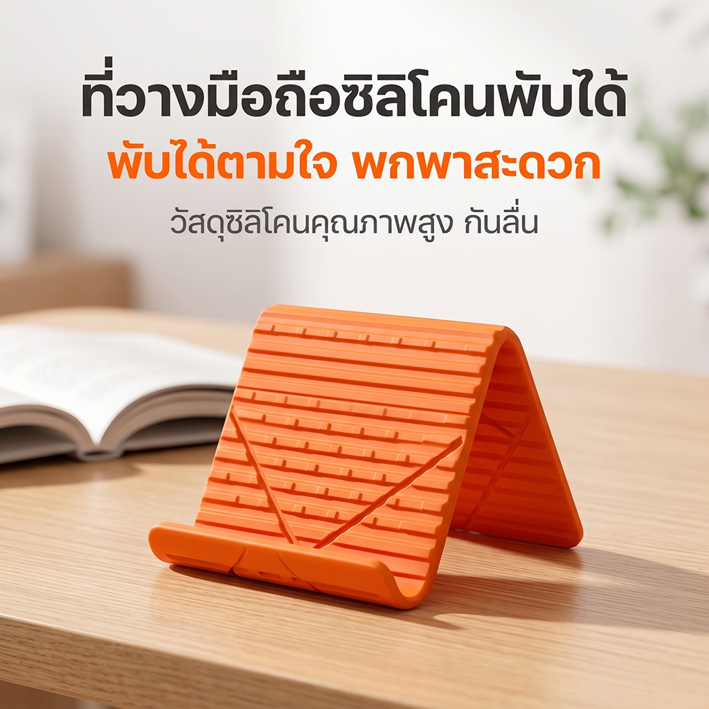 ที่วางโทรศัพท์ซิลิโคนพับได้แบบพกพายืดหยุ่น งอได้ แท็บเล็ตกันลื่นพับได้ ไอแพด สากลขี้เกียจเดสก์ท็อปสนับสนุนกรอบ
