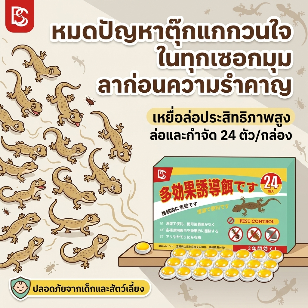 🦎ชุดสุดคุ้มราคาพิเศษ🦎ได้ถึง 48 ชิ้น ยาฆ่าจิ้งจก ยาจิ้งจก ไล่จิ้งจก ยาฆ่าตุ๊กแก ยาฆ่าจิ้งจกสำหรับใช้ในบ้าน ซื้อ 2 แถม 1