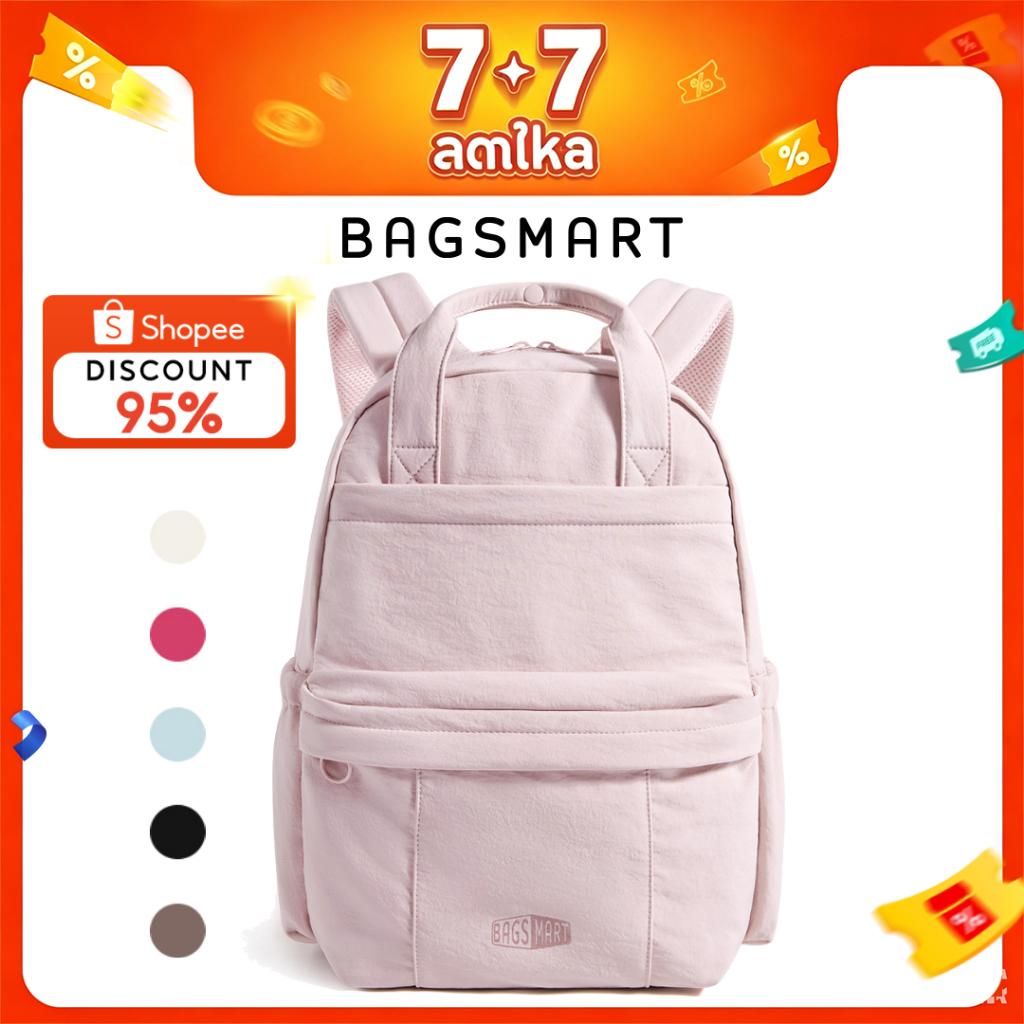 BAGSMAT Casual กระเป๋าเป้สะพายหลัง 14.3 นิ้วแล็ปท็อปกระเป๋าเป้สะพายหลัง Daypack SchoolBag College Bookbag ทํางานกลับแพ็คน่ารักคอมพิวเตอร์กันน้ํา