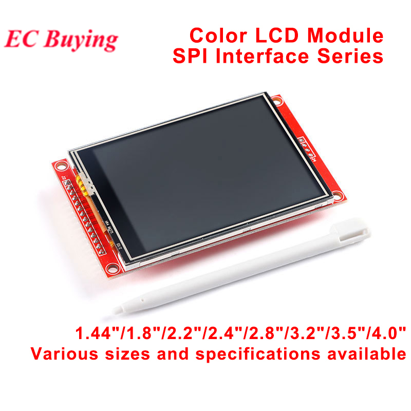 1.44 1.8 2.0 2.2 2.4 2.8 3.2 3.5 4.0 นิ้ว SPI TFT หน้าจอ LCD สีสันโมดูลจอแสดงผลแบบสัมผัส ILI9341 ILI9488 480*320 240*320 ไดรฟ์