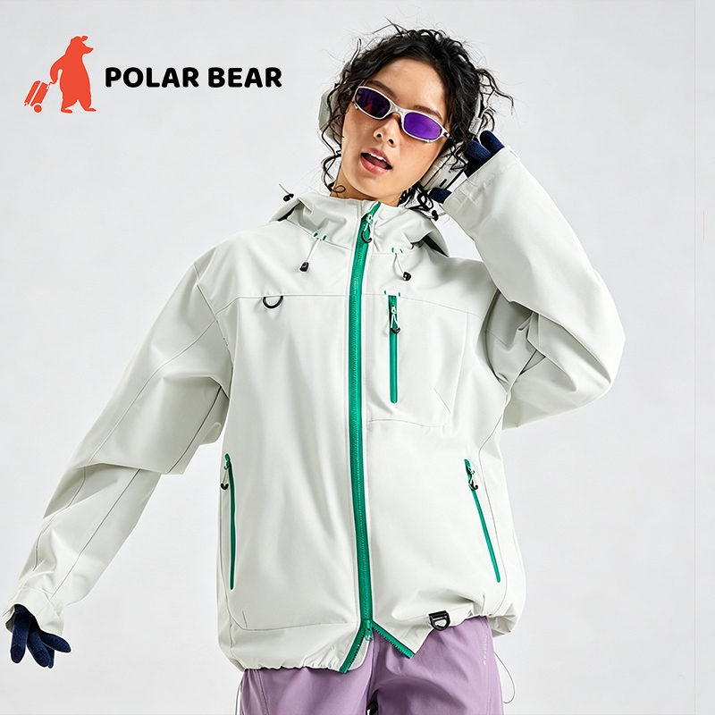 แจ็คเก็ตสีดำ กันน้ำ กันลม ไม่ต้องรีด สไตล์ลำลอง unisex ผู้ชายผู้หญิงใส่ได้ เหมาะใส่ทำงาน เดินป่า แคมป์ปิ้ง ออกกลางแจ้ง