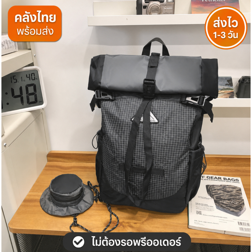 【ส่งหมวก】เป้เดินป่า เป้เดินทาง ความจุสูง กระเป๋าเดินป่า 40 ลิตร กระเป๋าใส่แท็บเล็ต 11.5 นิ้ว แฟชั่น เป้เดินทาง
