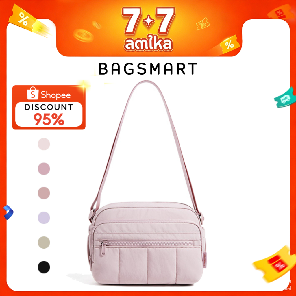 BAGSMART กระเป๋าสะพายข้างสําหรับผู้หญิงน้ําหนักเบากระเป๋าใบเล็ก Quilted Puffer Tote กระเป๋าถือสําหรับของใช้ประจําวัน,Shop,Travel