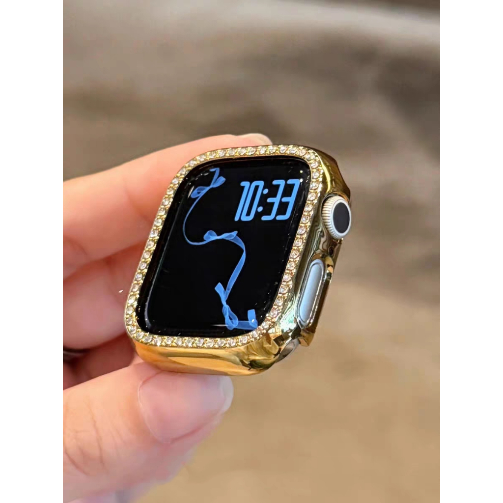 Bling ฝาครอบกันกระแทก สําหรับ Apple Watch 11 10 9 8 7 ขนาด 42มม 46มม 41มม 45มม 38มม เคสป้องกัน สําหรับ iWatch Series 6 5 4 ขนาด 44มม 40มม